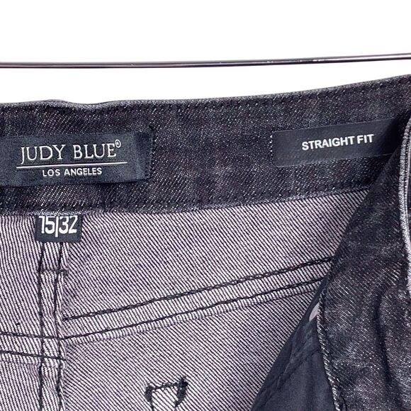 JUDY BLUE High Rise Tummy Control Straight Leg Jeans Size 15/32 Black # JB88677 - Picture 5 of 15